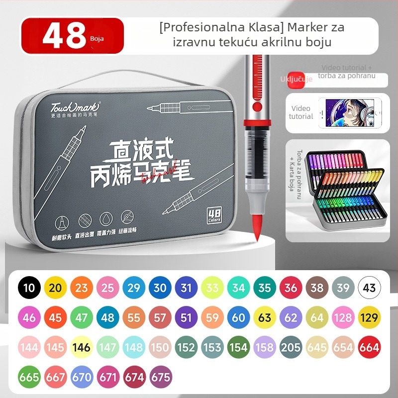 Touchmark direktni tekući akrilni marker u futri od Oxford platna – tinta 2.4 g