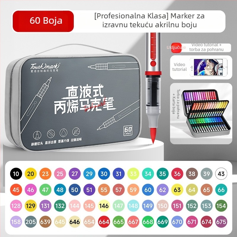 Touchmark direktni tekući akrilni marker u futri od Oxford platna – tinta 2.4 g