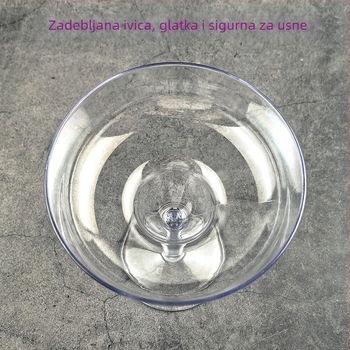 Koktelska čaša od plastike, prozirna, modernog minimalističkog stila, zapremina 301–400 ml, moguć ispis logotipa.
