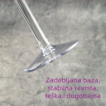 Koktelska čaša od plastike, prozirna, modernog minimalističkog stila, zapremina 301–400 ml, moguć ispis logotipa.
