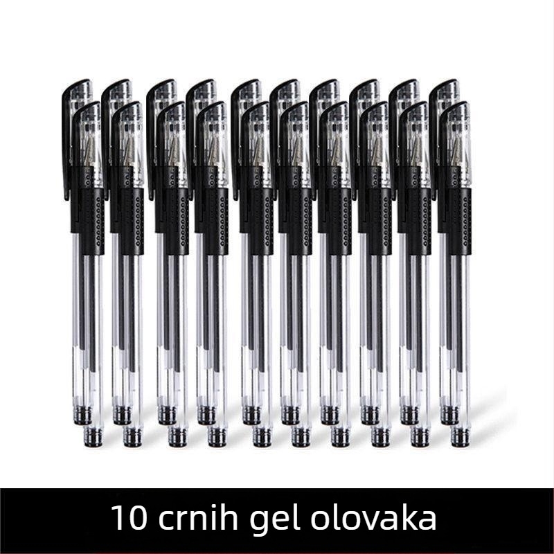 Set gel olovaka, 10 komada, plastično kućište, plastična vrh, brzo sušeće mastilo