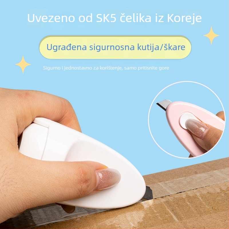 Utilitarni nož za otvaranje paketa – Marka He mu, Model H707, Materijal ABS, Neto težina 20 g, Privatna oznaka: Da