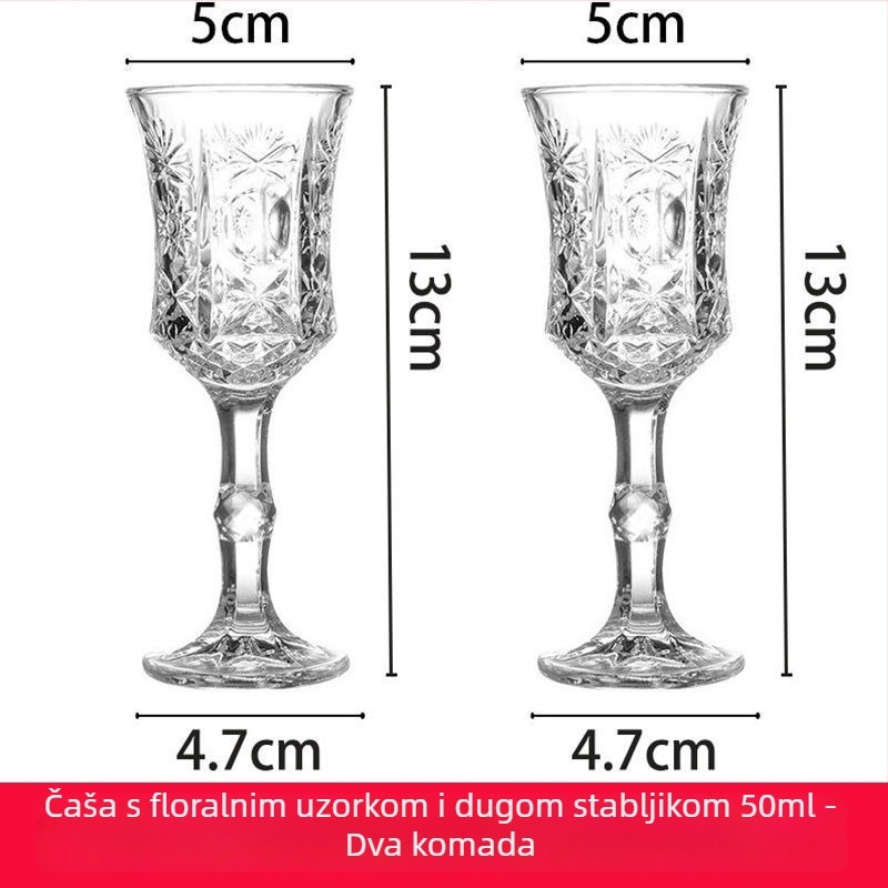 Čaša za vino s rogovim dizajemom i otvorom u struku, kineski stil, kapacitet 1–100 ml, obična stakla