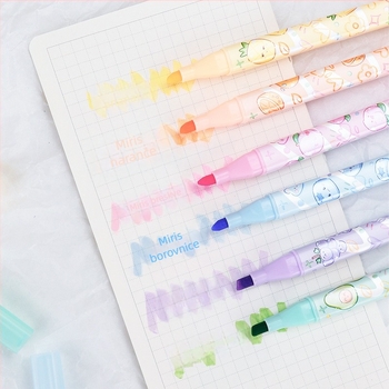 Dvostrani izbrisivi marker za podcrtavanje – komplet 6 kom, model 538, brend Huilin