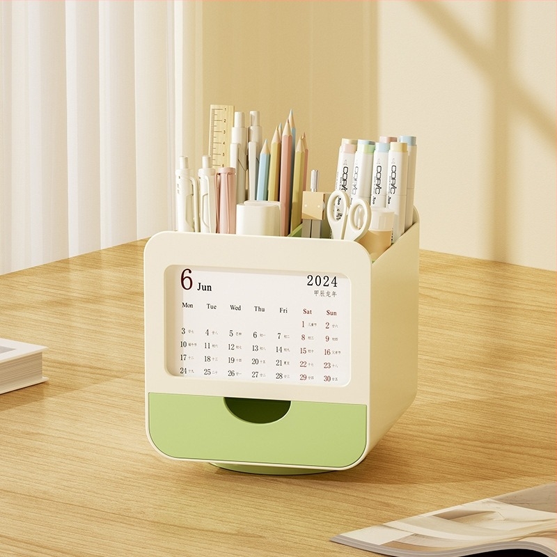 Stolna kutija za pohranu i držač olovaka, plastika, četverokutnog oblika, uredski organizator