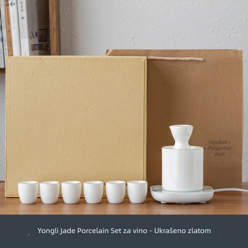 Keramički grijač vina i dozator, kućna upotreba, jednostavan kineski stil, prvoklasna kvaliteta