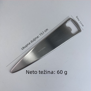 Otvarač za boce piva od nehrđajućeg čelika, kreativni i personalizirani dizajn, višenamjenski otvarač čepova (Brand: Unique)