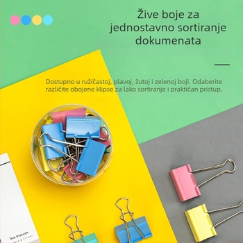 Metalni klip za dokumente, ručni dnevnik, Deli 8555Es