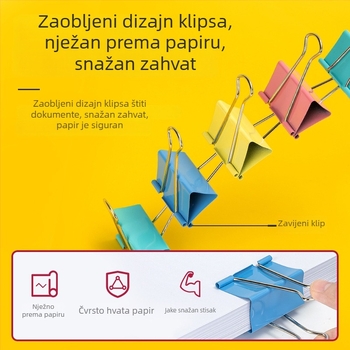 Metalni klip za dokumente, ručni dnevnik, Deli 8555Es