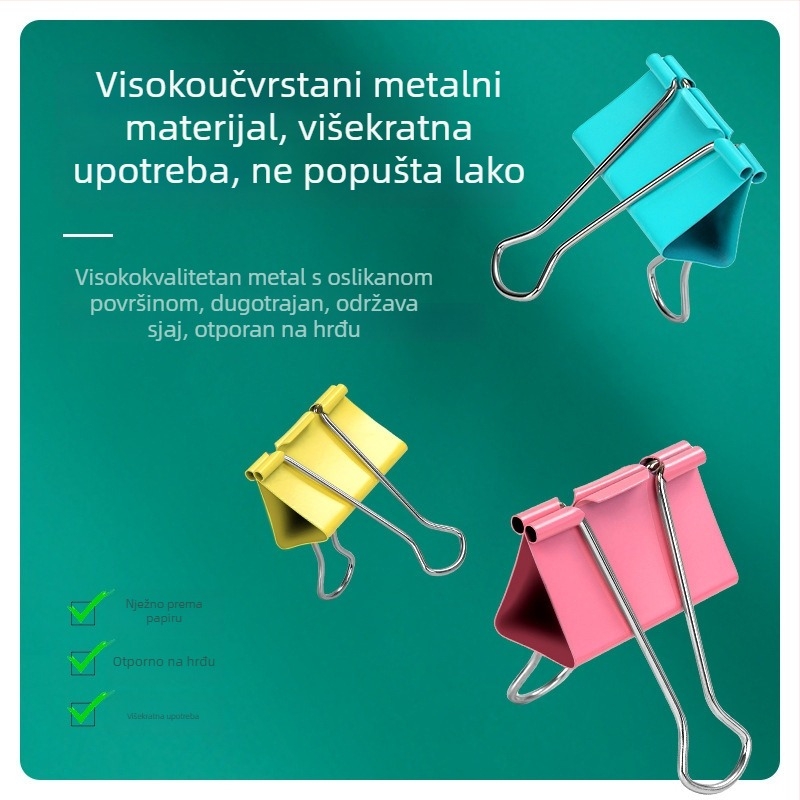 Metalni klip za dokumente, ručni dnevnik, Deli 8555Es