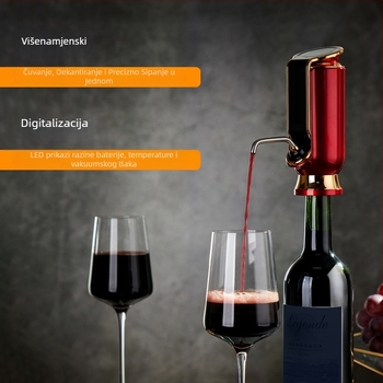 Dekanter za crveno vino | metalna konstrukcija, kapacitet 701–800 ml, težina 290 g, moderan stil