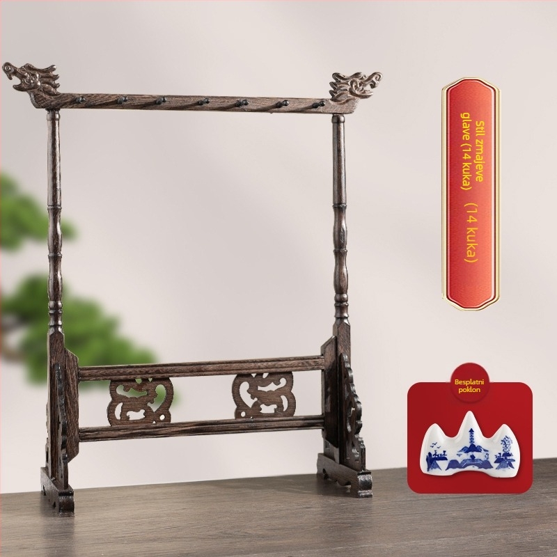 Drveni držač za četke za kaligrafiju – viseći stalak za početnike