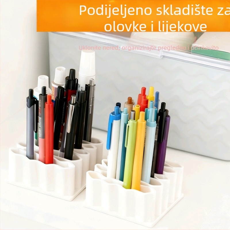 MX-34 Plastična kutija za skladištenje masti s odjeljcima, sklopivi stolni organizator za lijekove