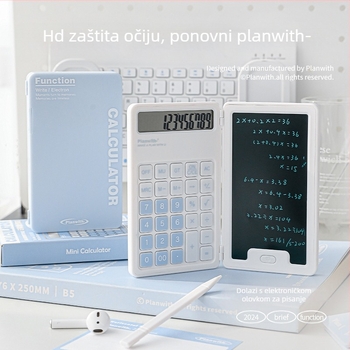 RosyPosy 12-znamenkasti prijenosni aritmetički kalkulator – plastično kućište, baterija na tipku, bez logotipa