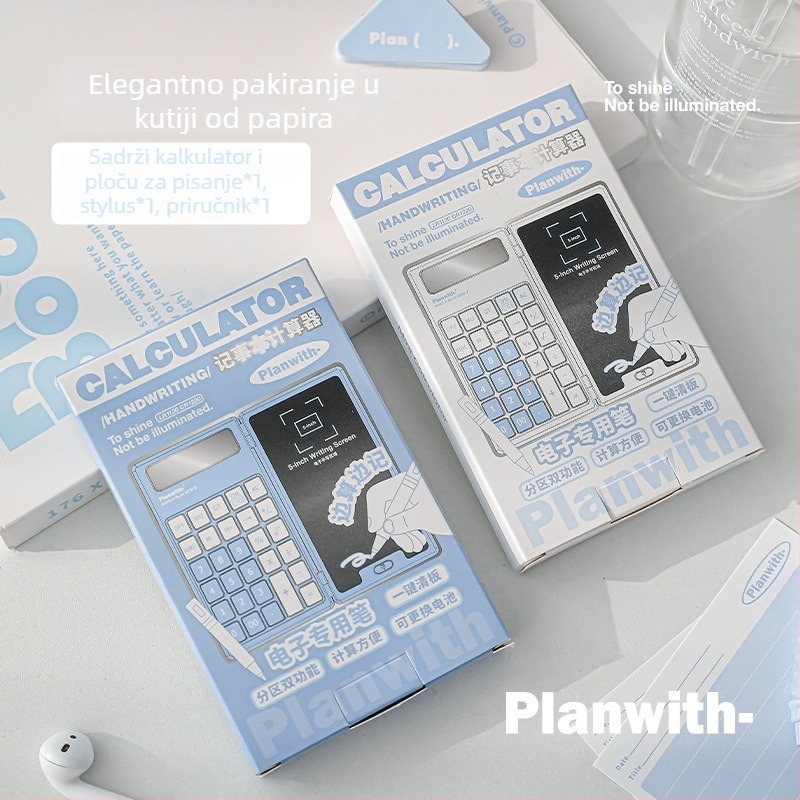 RosyPosy 12-znamenkasti prijenosni aritmetički kalkulator – plastično kućište, baterija na tipku, bez logotipa