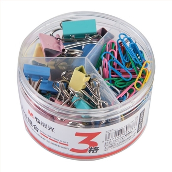 Morning light 3-u-1 uredski pribor – držač za bilježnice s metalnim klipom i klipom za račune ABS92893