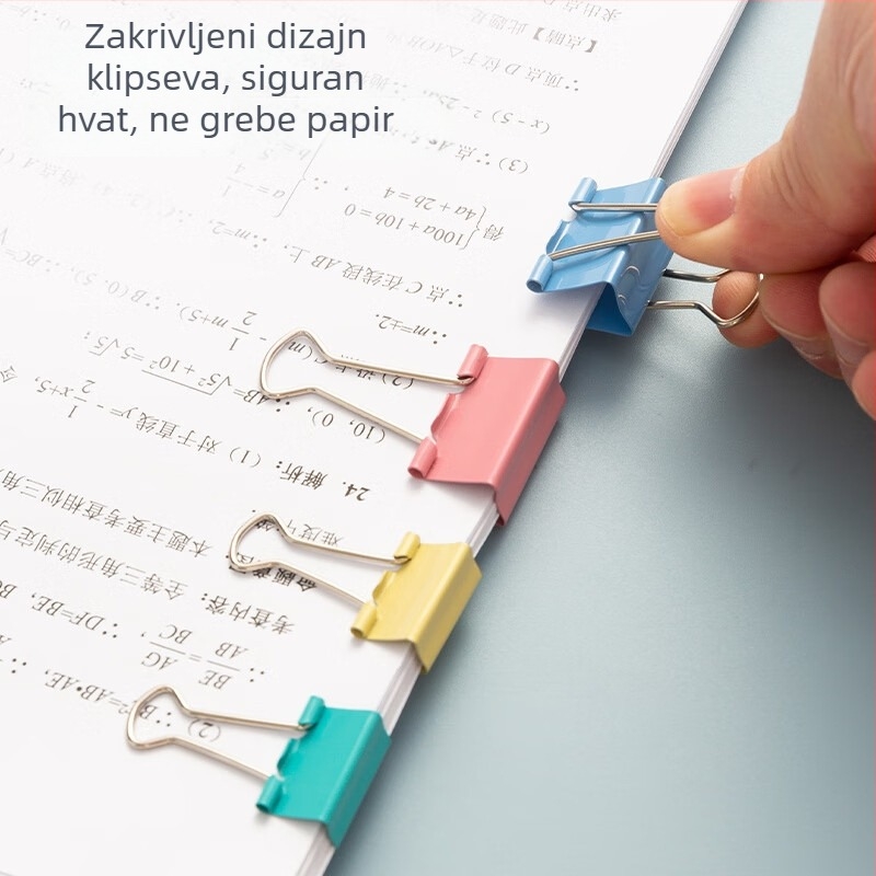 Morning light 3-u-1 uredski pribor – držač za bilježnice s metalnim klipom i klipom za račune ABS92893