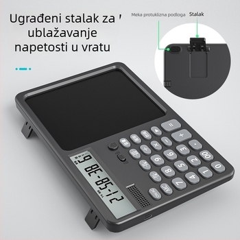 Napajani glasovni kalkulator s pločom za pisanje – 2-u-1 poslovna ploča s velikim zaslonom