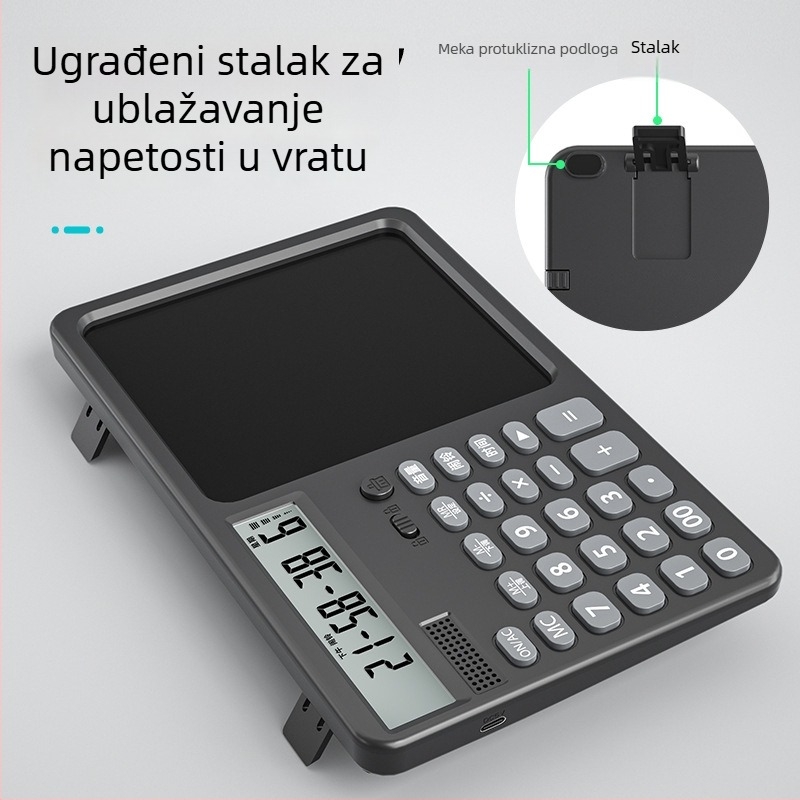 Napajani glasovni kalkulator s pločom za pisanje – 2-u-1 poslovna ploča s velikim zaslonom