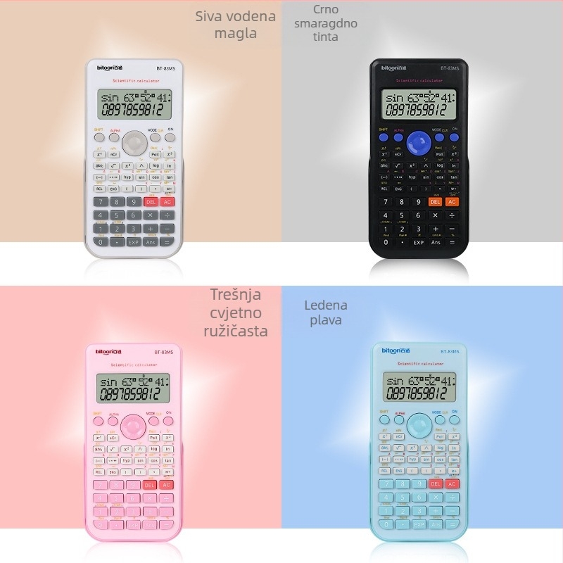 Belden 83ms funkcijski kalkulator, 24-znamenkasti zaslon, plastično kućište, baterija tipa gumb uključena