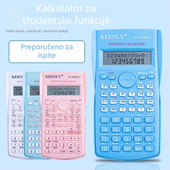 KEENLY 82MS-D funkcijski kalkulator, ABS kućište, 12-znamenkasti prikaz, napajanje standardnom suhom baterijom