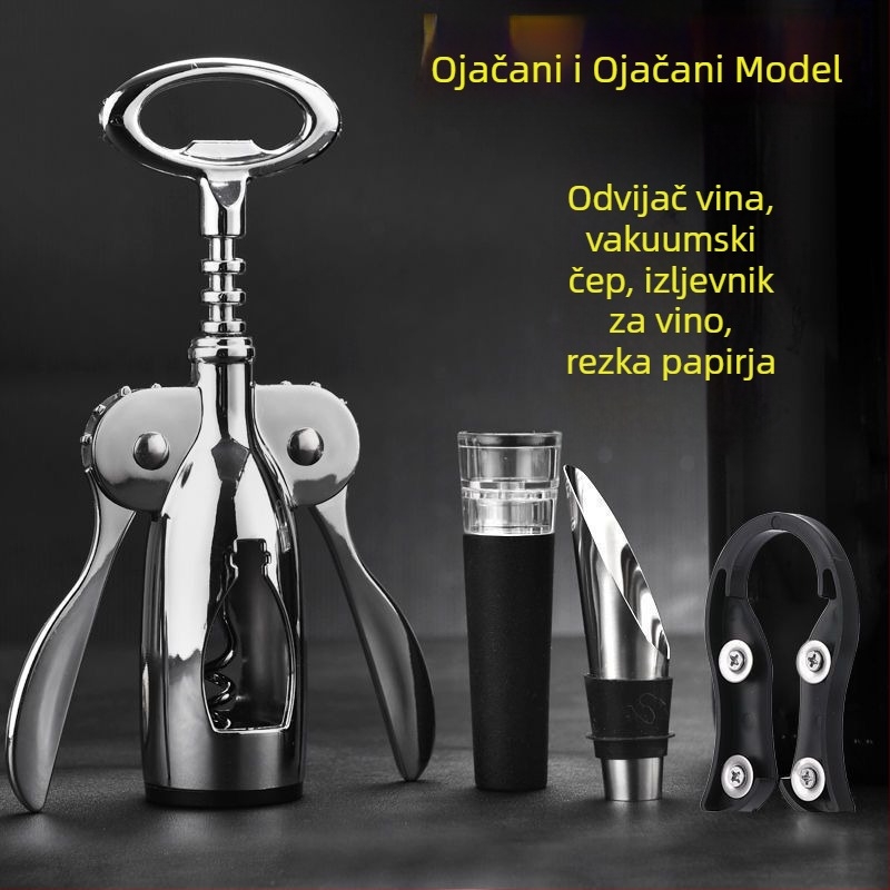 T-oblik otvarač boce od nehrđajućeg čelika – set za vino i pretakanje, kućna upotreba