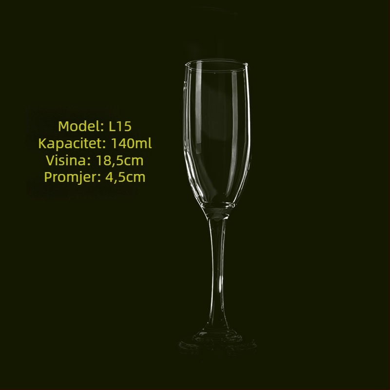 Čaša šampanjca od stakla Jin Xipan, 201-300 ml, moderni minimalistički goblet