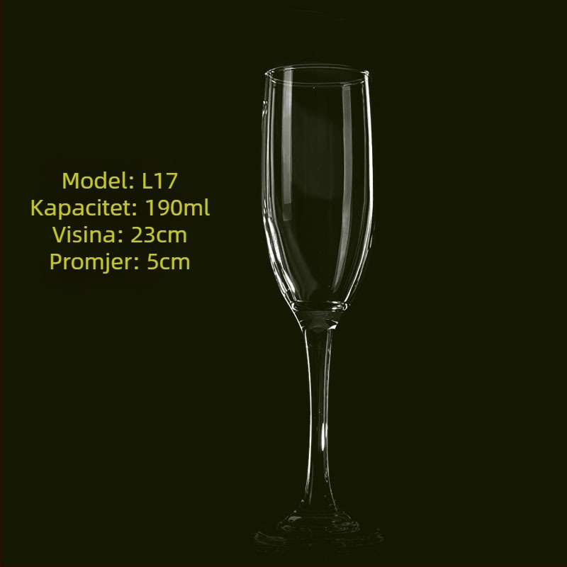 Čaša šampanjca od stakla Jin Xipan, 201-300 ml, moderni minimalistički goblet