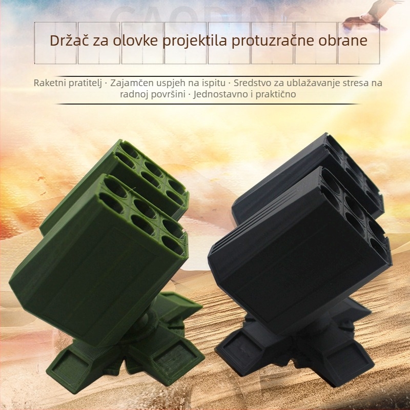 Novi 3D otisnuti držač za olovke s odjelom za projektil za ljubitelje vojne – kreativni poklon
