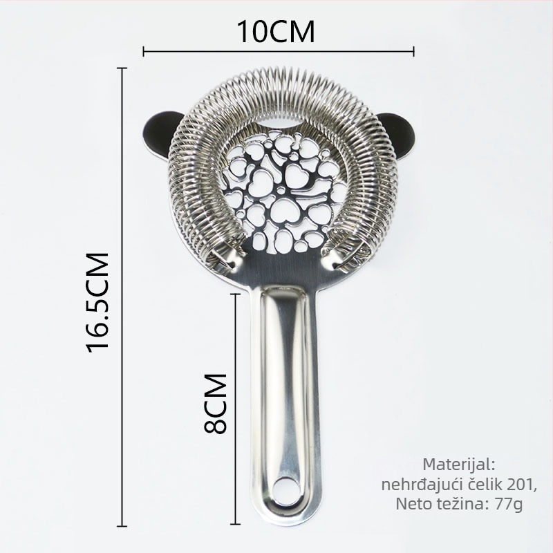 VANOTH Nehrđajući čelik za vanjski bar, sito za led, moderan i jednostavan dizajn, 77 g