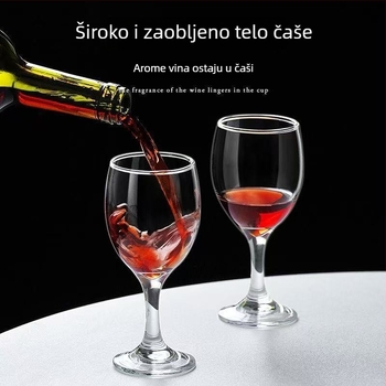 Set europskog stila čaša za vino od soda-lime stakla, čaše s nogama, kapacitet 1000 ml i više, jednostavan stil, pogodno za hotel i kućnu upotrebu