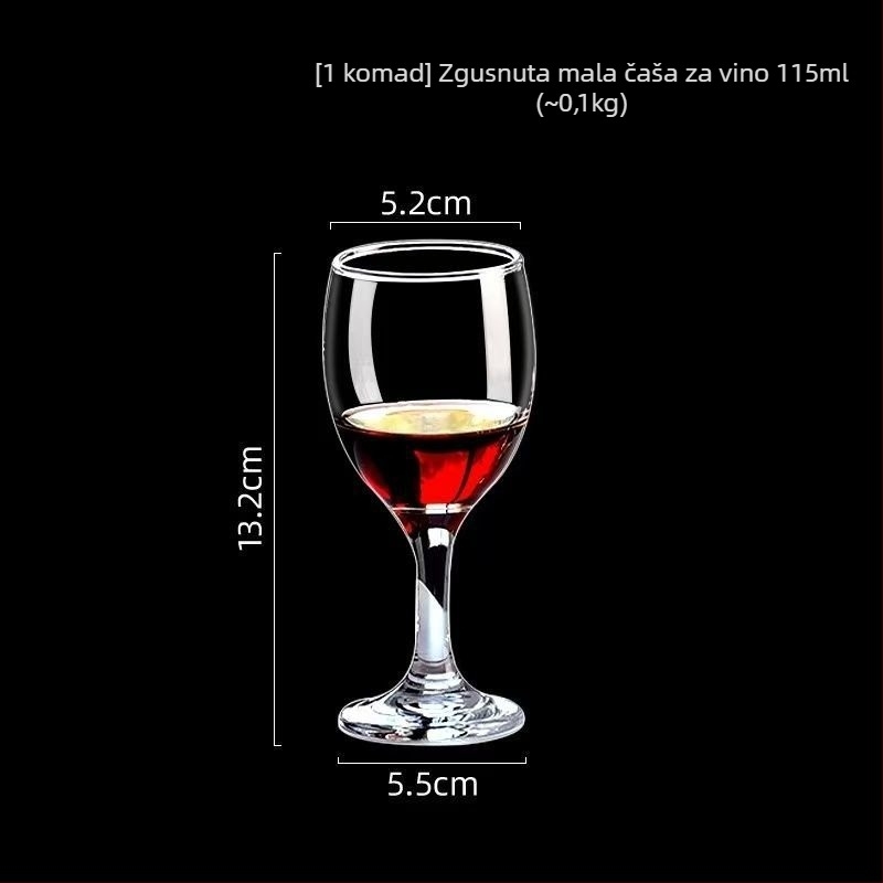 Set europskog stila čaša za vino od soda-lime stakla, čaše s nogama, kapacitet 1000 ml i više, jednostavan stil, pogodno za hotel i kućnu upotrebu