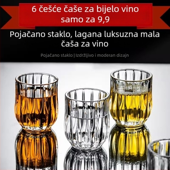 6 komada čaša od stakla za alkoholna pića, novi kineski stil, otisnut logotip, mogućnost prilagodbe