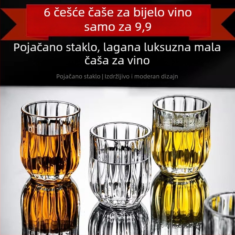 6 komada čaša od stakla za alkoholna pića, novi kineski stil, otisnut logotip, mogućnost prilagodbe