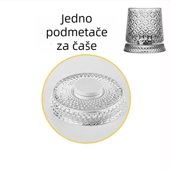 Rotirajuća čaša za viski s laganim luksuznim retro stilom, staklo, 201–300 ml, 300 g