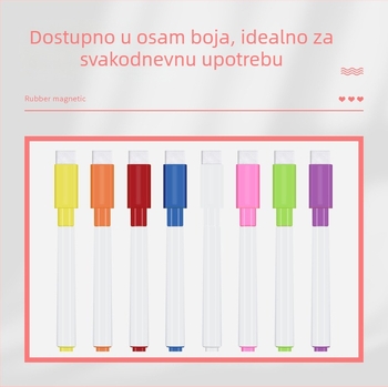Bibigou magnetski marker za ploču s vodotopnim kredom, za djecu, plastično kućište, izbrisiv, prilagodljiv