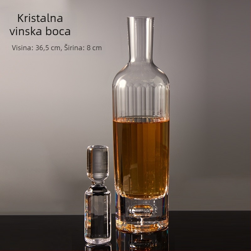 Set čaša za whisky s poklon kutijom, 8 komada, staklo, svijetao luksuzni retro stil, premium kvaliteta