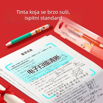 Deli Godina konja – ograničeno izdanje gel olovke brzog sušenja sa ST vrhom, crna, s mehanizmom za izvlačenje, za učenike
