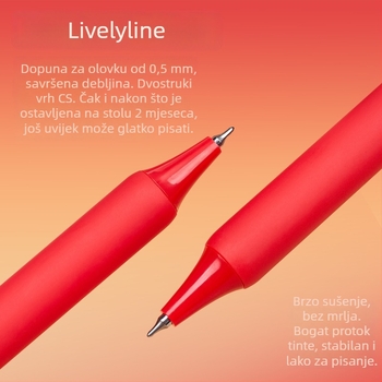 Gel pero, klizni mehanizam, vrh od volframskog karbid, ABS kućište