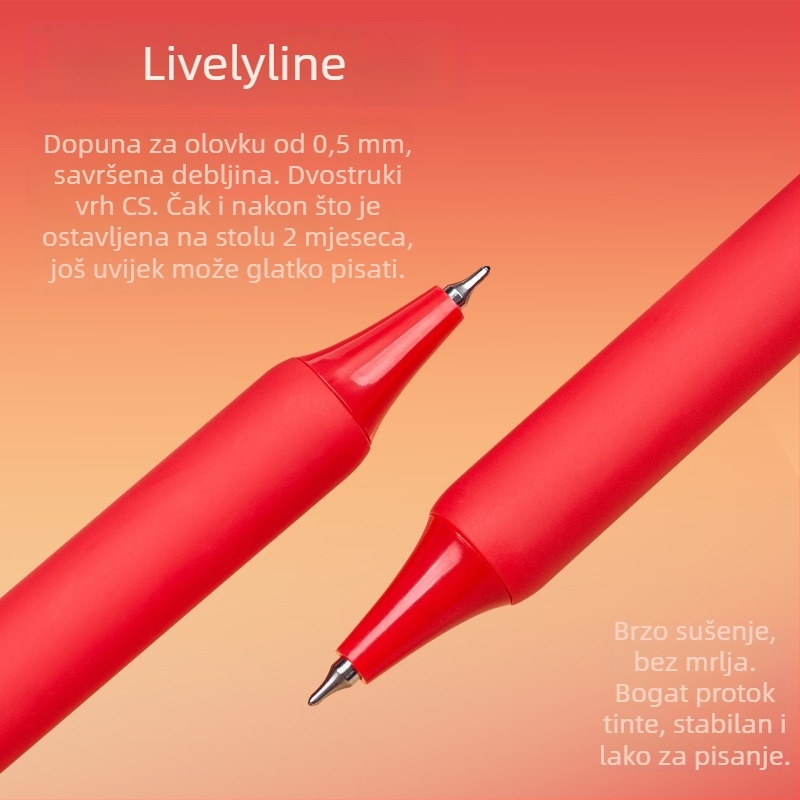 Gel pero, klizni mehanizam, vrh od volframskog karbid, ABS kućište