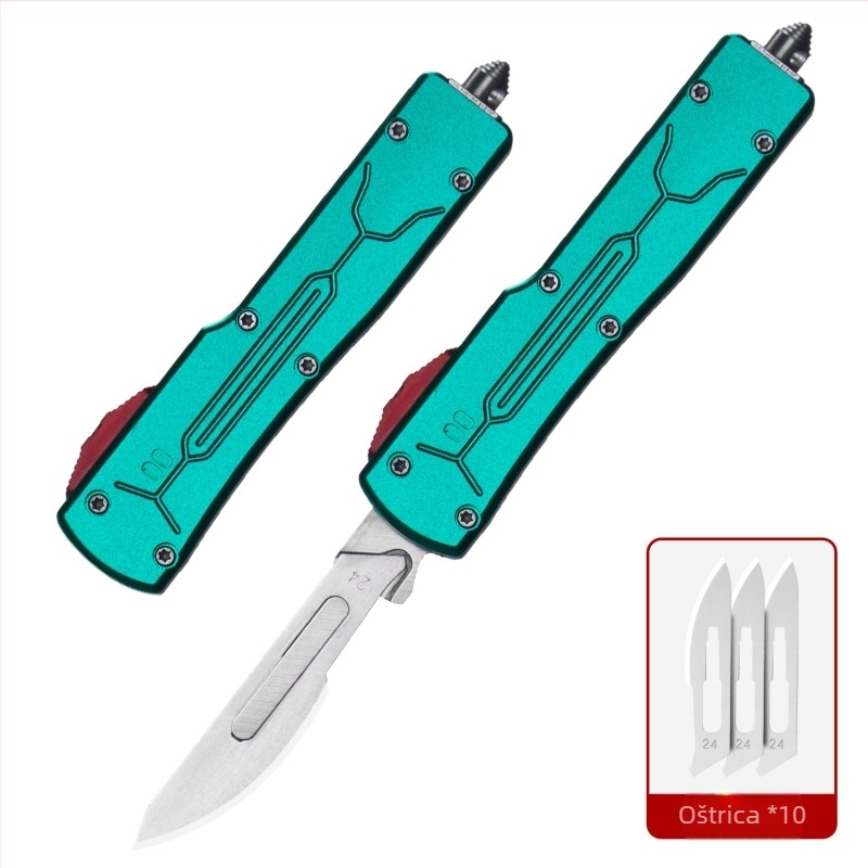 Sklopivi nož od nehrđajućeg čelika za otvaranje paketa – 34 g, aluminijska legura i nehrđajući čelik, mini prijenosni