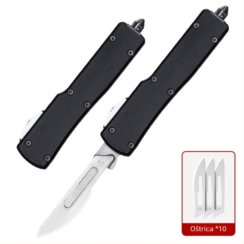 Sklopivi nož od nehrđajućeg čelika za otvaranje paketa – 34 g, aluminijska legura i nehrđajući čelik, mini prijenosni