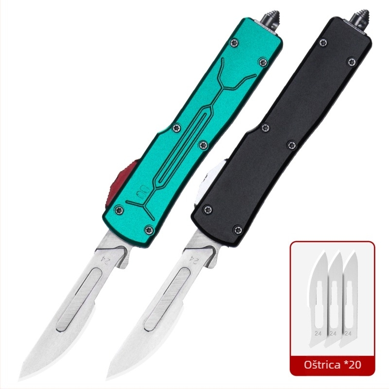 Sklopivi nož od nehrđajućeg čelika za otvaranje paketa – 34 g, aluminijska legura i nehrđajući čelik, mini prijenosni