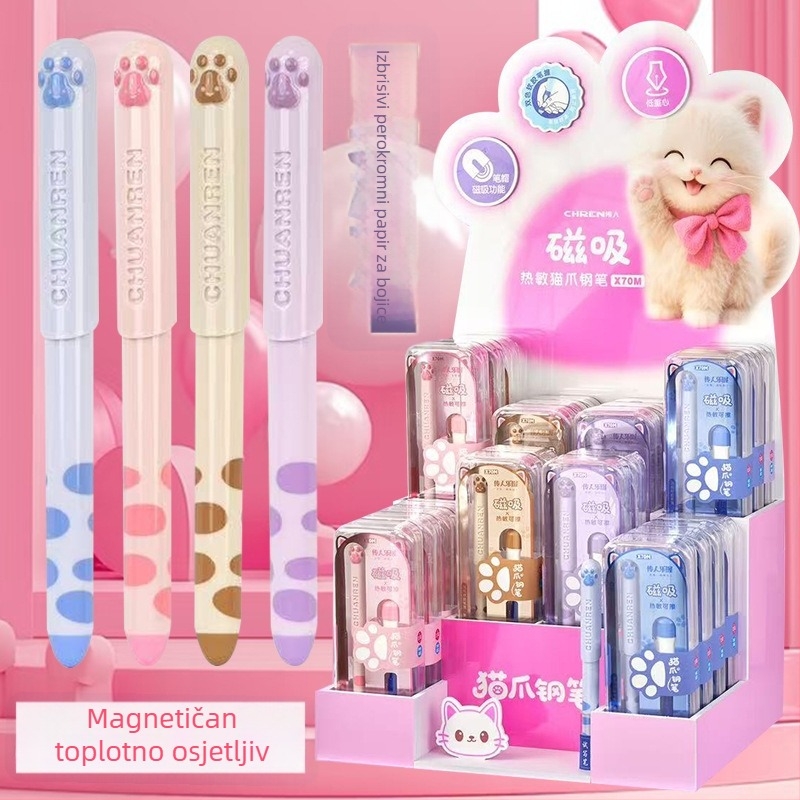 Fontana olovka s magnetskim poklopcem za kaligrafsku praksu, model X70m, zamjenjivi kartridž s tintom, pogodna za učenike osnovne škole