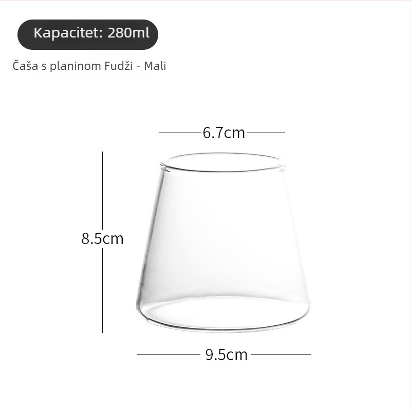 Jin Ming Lun borosilikatna čaša za whiskey, 201–300 ml, modernog minimalističkog dizajna, pakiranje u papirnatoj kutiji.