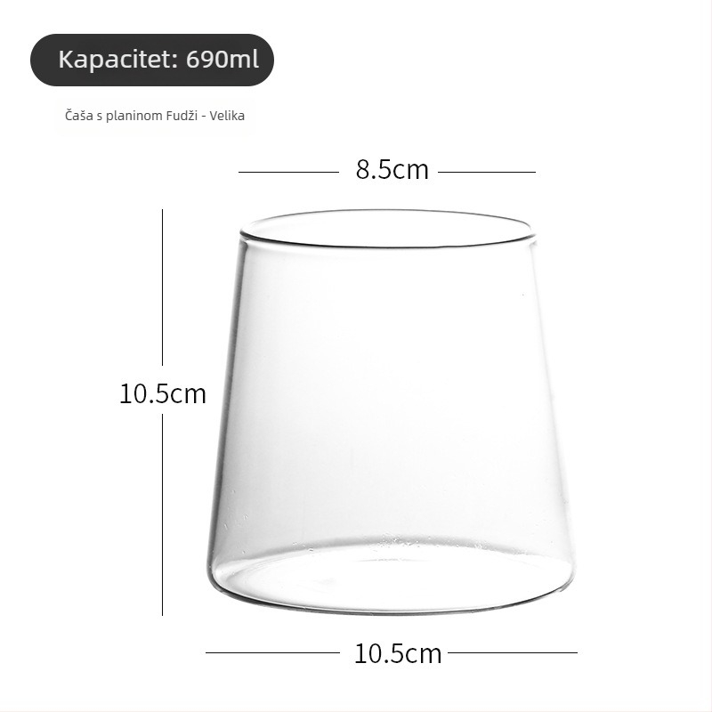 Jin Ming Lun borosilikatna čaša za whiskey, 201–300 ml, modernog minimalističkog dizajna, pakiranje u papirnatoj kutiji.