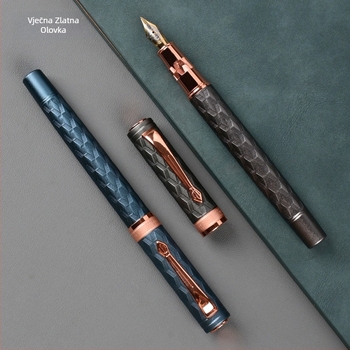 Nalivno pero 9717 – metalno kućište, iridijski vrh, rotirajući sustav dopune tinte (Model: 9717; Kućište: metal; Vrh: iridij; Dopuna tinte: rotirajući)