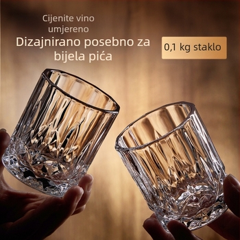 Šest čaša od debelog kristalnog stakla za žestice, kapacitet 1–100 ml, moderan minimalistički stil, moguć ispis logotipa