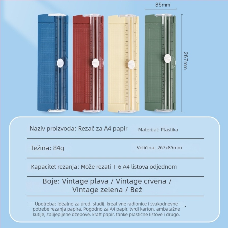 Yiyang papirni nož za rezanje, plastični, model 1, šifra proizvoda 52+3256, namijenjeno rezanju papira