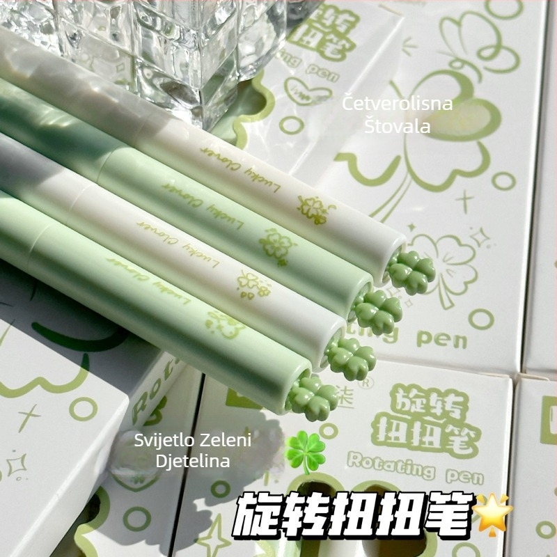 Četverolistno djetelinsko pero s rotirajućim mehanizamom, paket od 4 kom